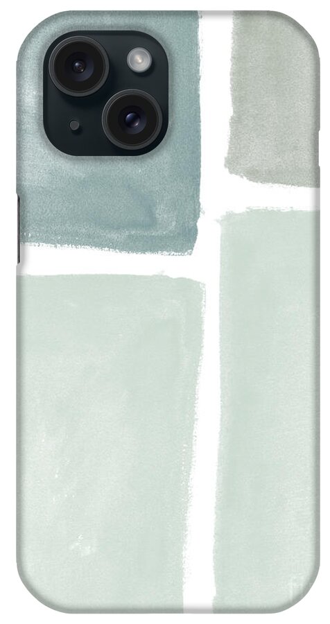 Abstract Landscape iPhone Case featuring the painting Momentary Crossroads by Linda Woods