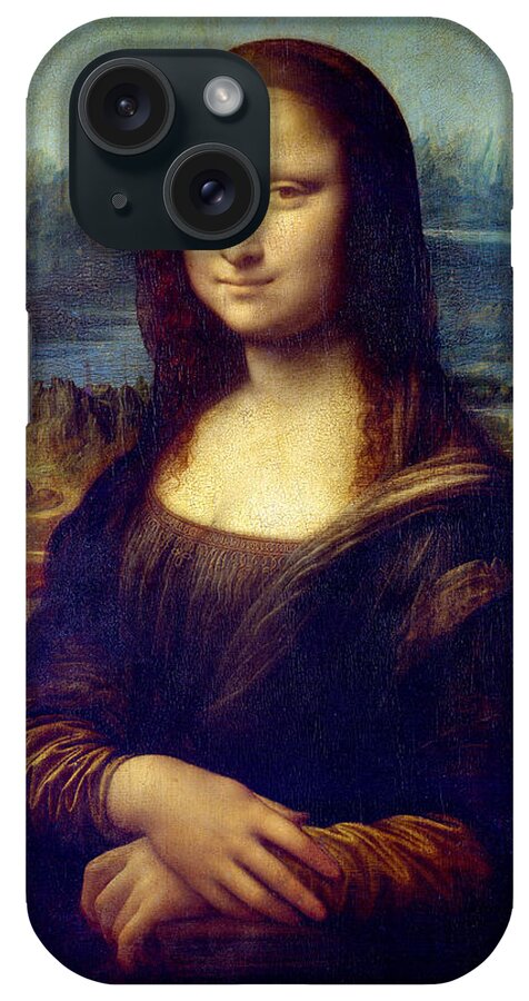 Mona Lisa iPhone Case featuring the painting Mona Lisa by Karon Melillo DeVega