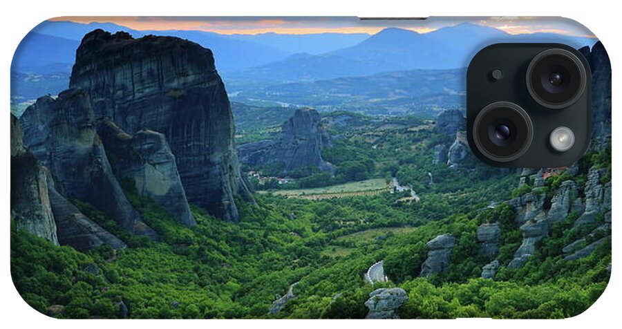 Tranquility iPhone Case featuring the photograph Monasteries Of Meteora by Iñigo Escalante