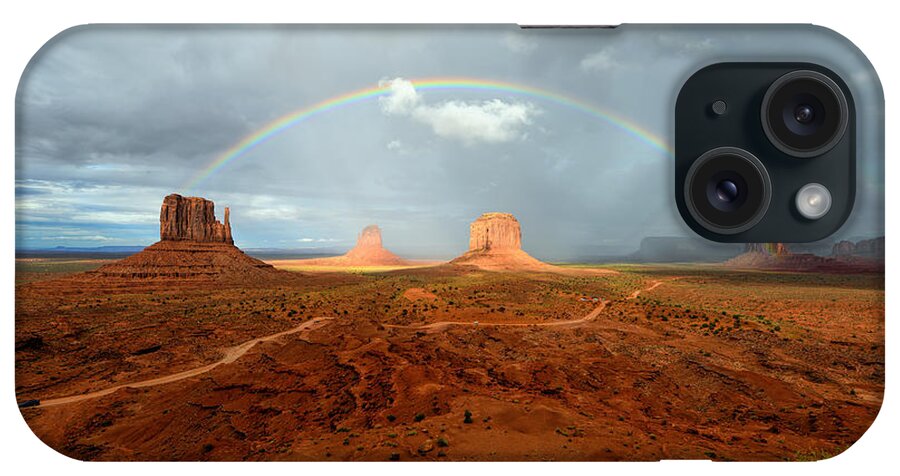 Mark Whitt iPhone Case featuring the photograph Monument Valley Rainbow by Mark Whitt