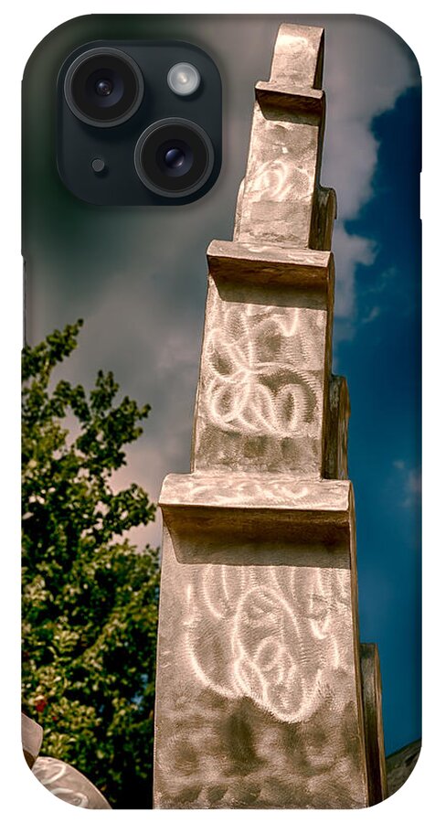 Asheville iPhone Case featuring the mixed media Monumental Pritchard Park by John Haldane