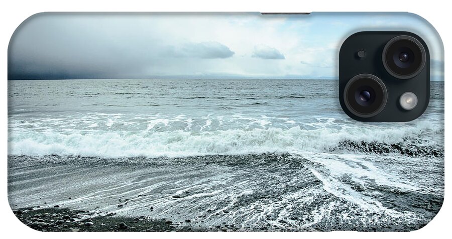 Beach iPhone Case featuring the photograph Moody Waves French Beach by Roxy Hurtubise