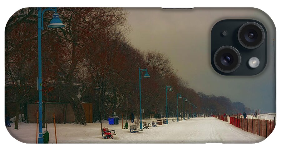 Toronto Photography iPhone Case featuring the photograph Moody Board Walk Winter by Nicky Jameson