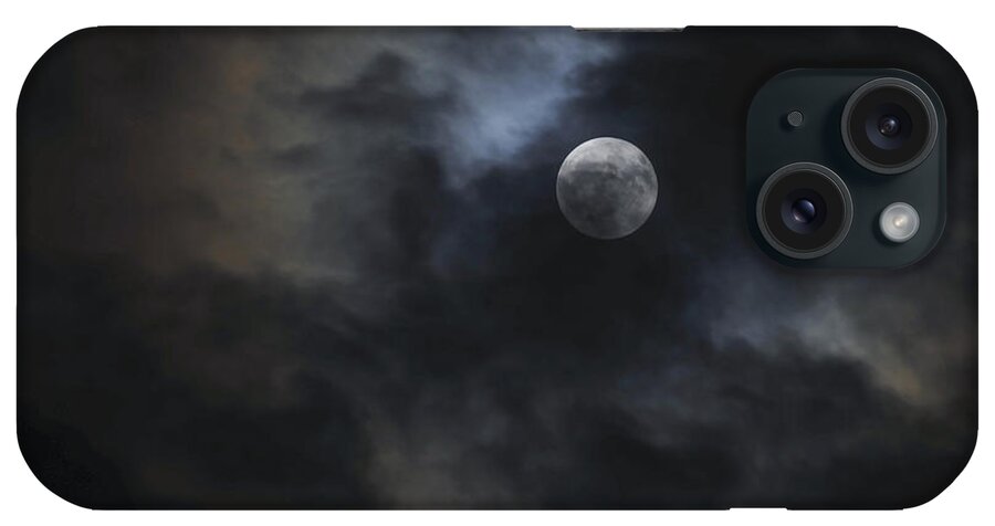 Moon And Clouds iPhone Case featuring the photograph Moon and Clouds by Terry DeLuco