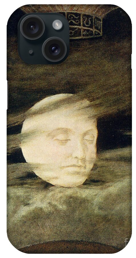 Moon iPhone Case featuring the painting Moon by Hans Thoma