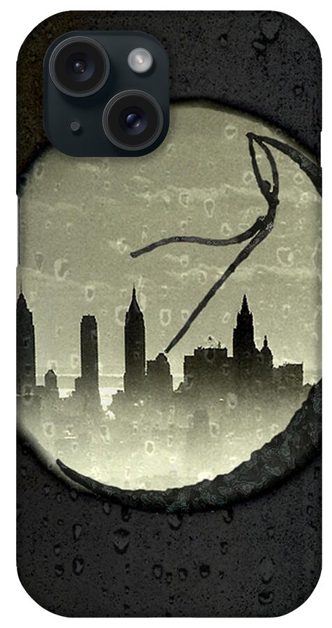 Moon Over Manhattan iPhone Case featuring the photograph Moon Over Manhattan by Natasha Marco