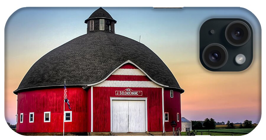Round Barn iPhone Case featuring the photograph Moon Over Mulberry by Andrea Platt