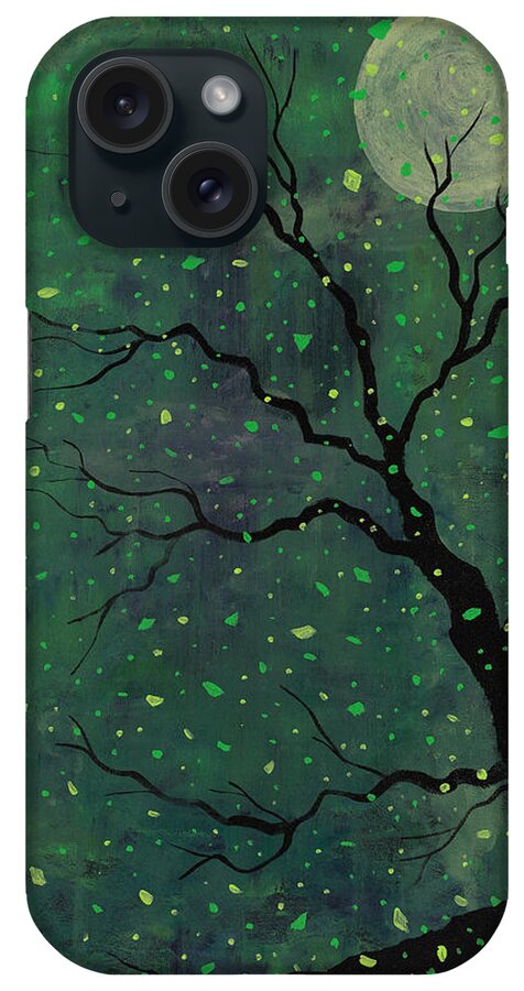 Goth iPhone Case featuring the painting Moonchild by Joel Tesch