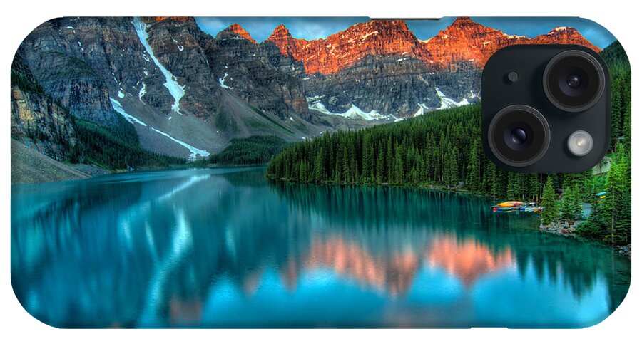 Alberta iPhone Case featuring the photograph Moraine Lake Sunrise by James Wheeler
