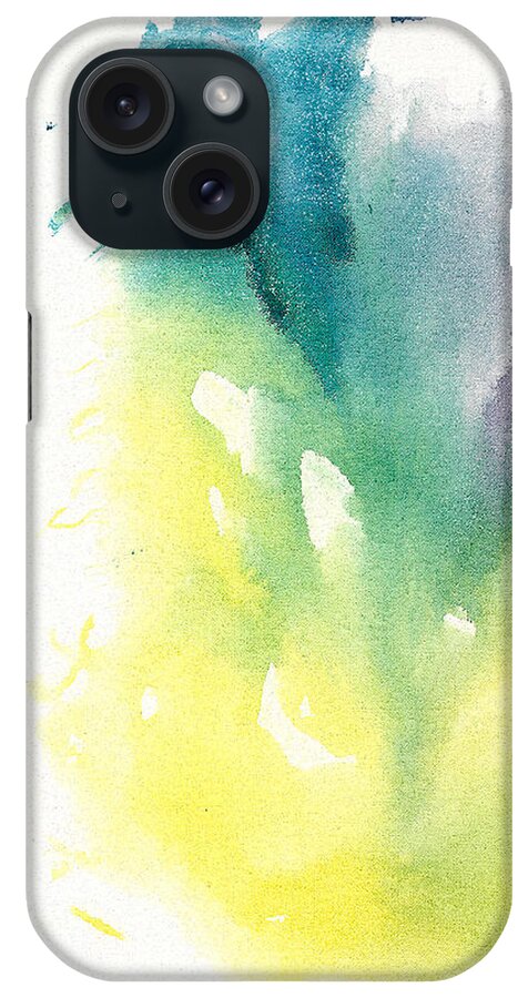 Watercolor Painting iPhone Case featuring the painting Morning Glory Abstract by Frank Bright