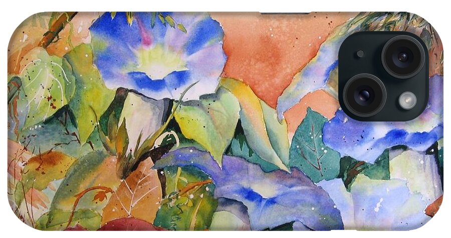 Watercolour iPhone Case featuring the painting Morning Glory by John Nussbaum
