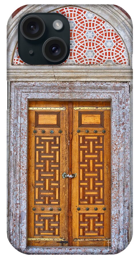 Door iPhone Case featuring the photograph Mosque doors 04 by Antony McAulay