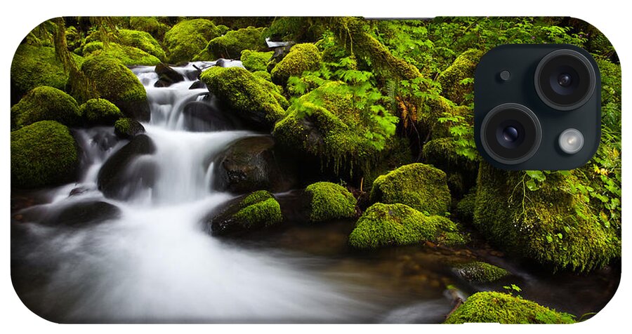 Lush iPhone Case featuring the photograph Mossy Arch Cascade by Darren White