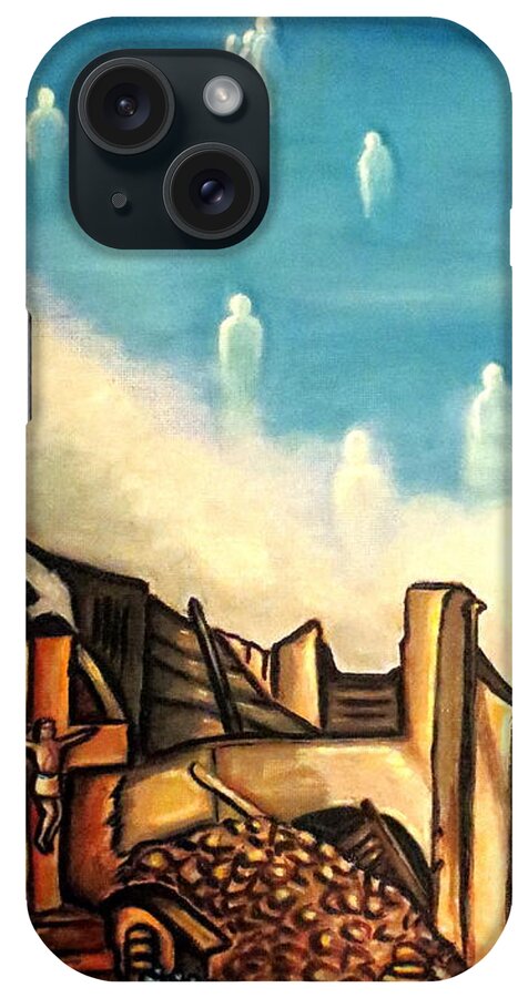 Haiti iPhone Case featuring the painting Mother Nature Visits Haiti by Carmen Cordova