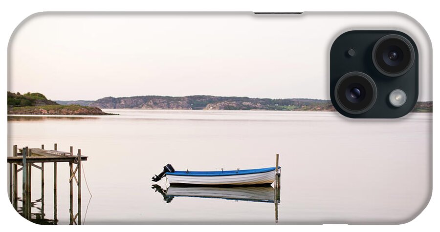 Archipelago iPhone Case featuring the photograph Motorboat Moored In Lake by Kentaroo Tryman