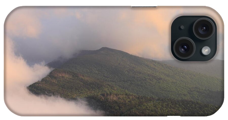 Blue Ridge Parkway iPhone Case featuring the photograph Mount Mitchell Summit Sunset Clouds by John Burk