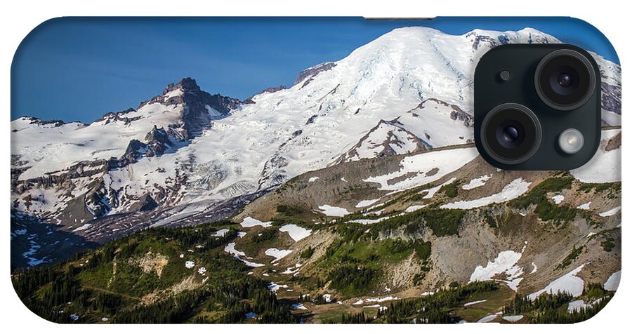 Mount Rainier iPhone Case featuring the photograph Mount Rainier in the Summer by Pierre Leclerc Photography