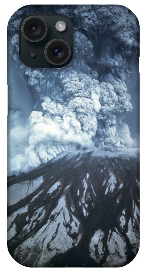 Mount St Helens iPhone Case featuring the photograph Mount St Helens Erupting by Us Geological Survey/science Photo Library