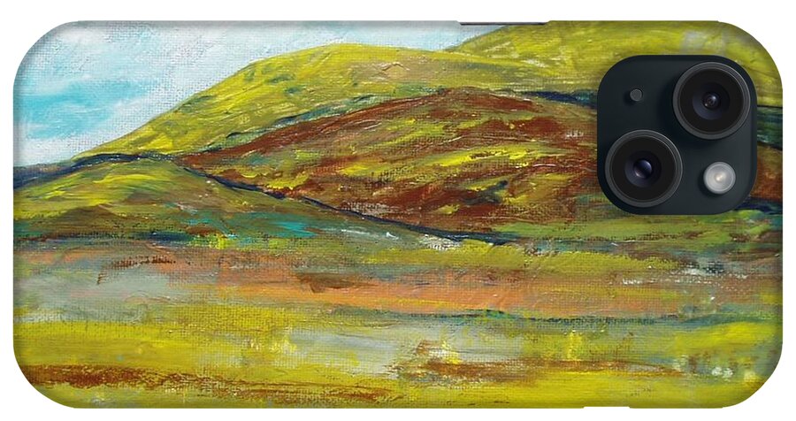  Mountains iPhone Case featuring the painting Mountains by Reina Resto