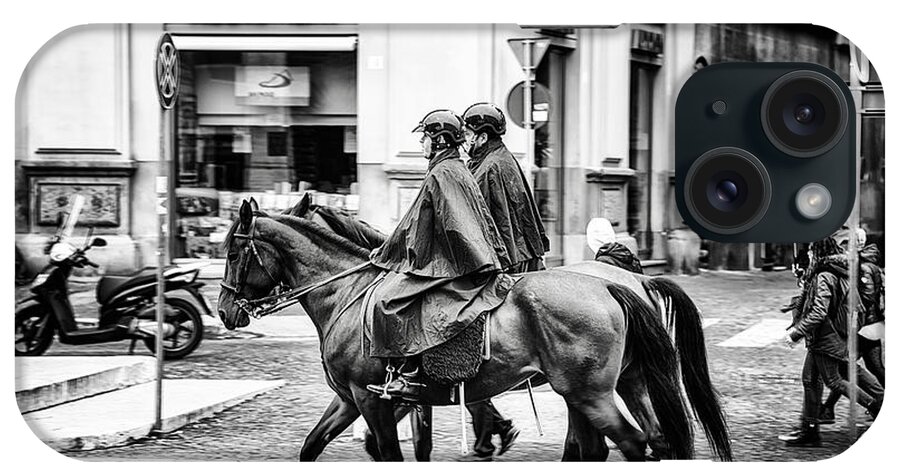 Horse iPhone Case featuring the photograph Mounted Patrol by Ryan Wyckoff