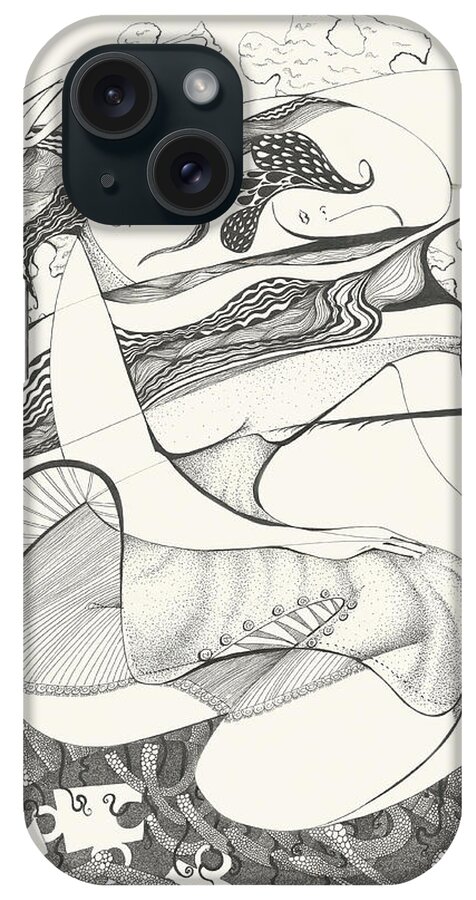 Mournings Past iPhone Case featuring the drawing Mournings Past by Melinda Dare Benfield