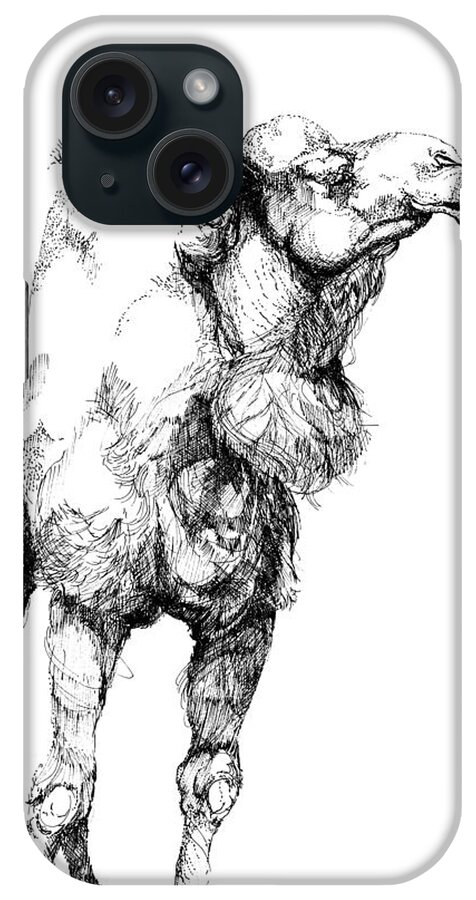 Camel iPhone Case featuring the drawing Mr Camel to You by Lizi Beard-Ward