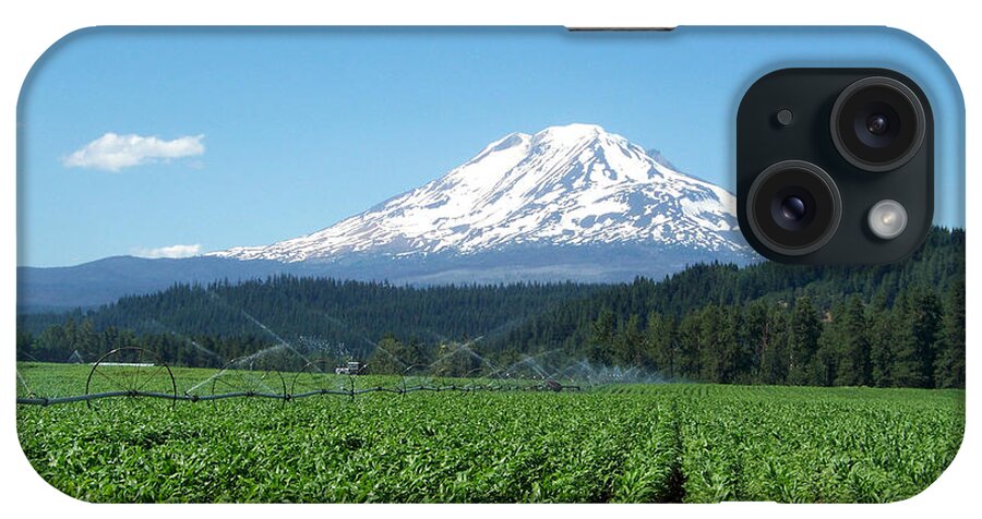 Mt Adams iPhone Case featuring the photograph Mt Adams Farm by Charles Robinson