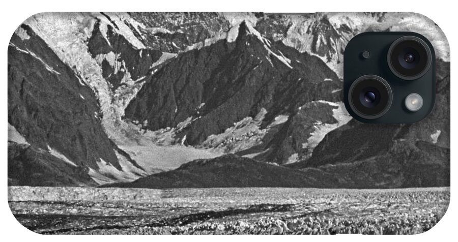 Columbia Glacier iPhone Case featuring the photograph T-M1607-EH-BW-Mt. Marcus baker and Columbia Glacier by Ed Cooper Photography