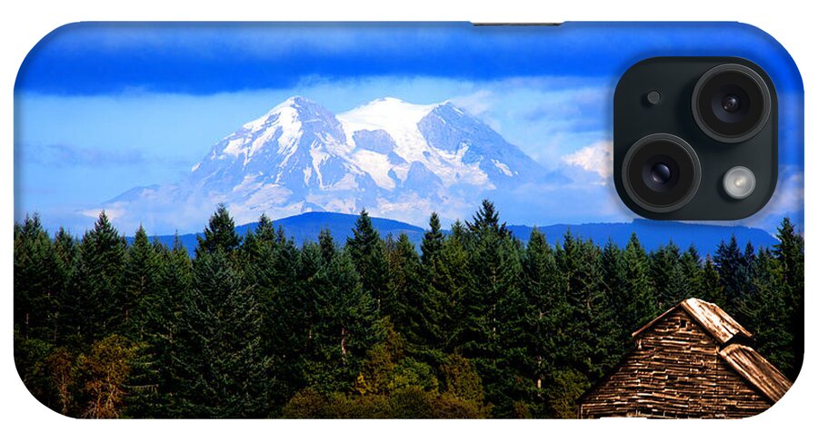 Mt Rainier iPhone Case featuring the photograph Mt Rainier Barn by Randall Branham