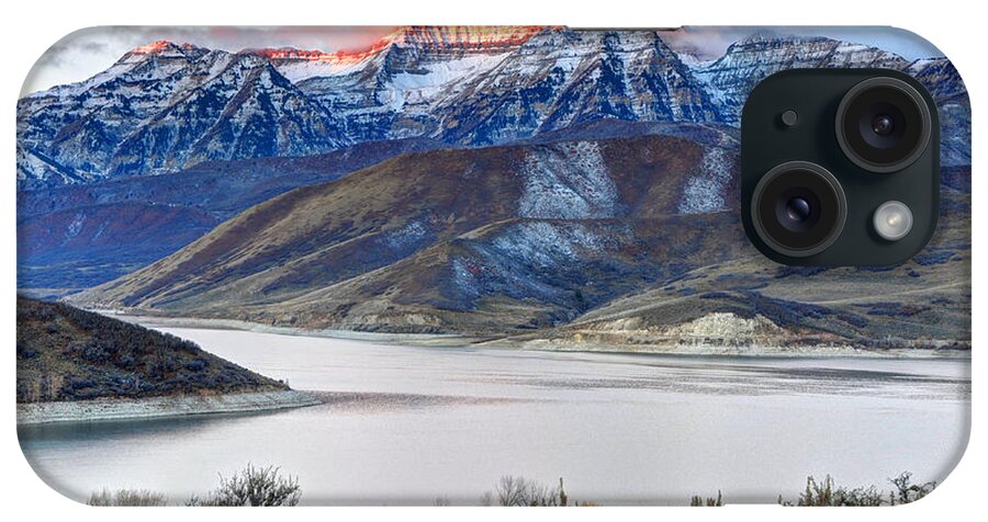 Mount Timpanogos iPhone Case featuring the photograph Mt. Timpanogos Winter Sunrise by Gary Whitton