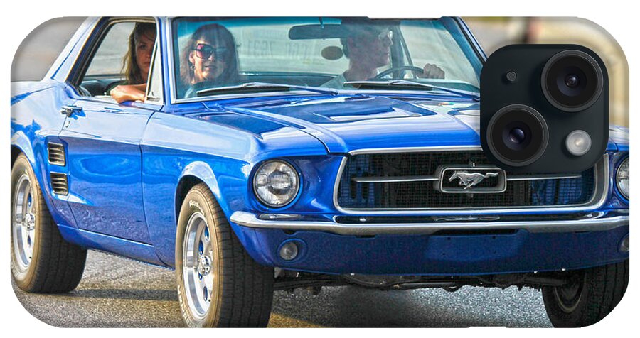 Blue iPhone Case featuring the photograph Mustang Blues by Michael Petrick