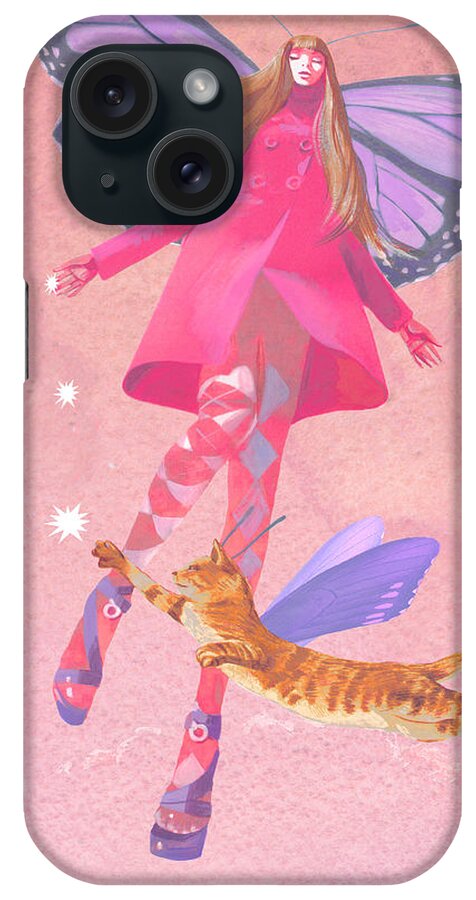 Sky iPhone Case featuring the painting My Colored Dreams by Victoria Fomina