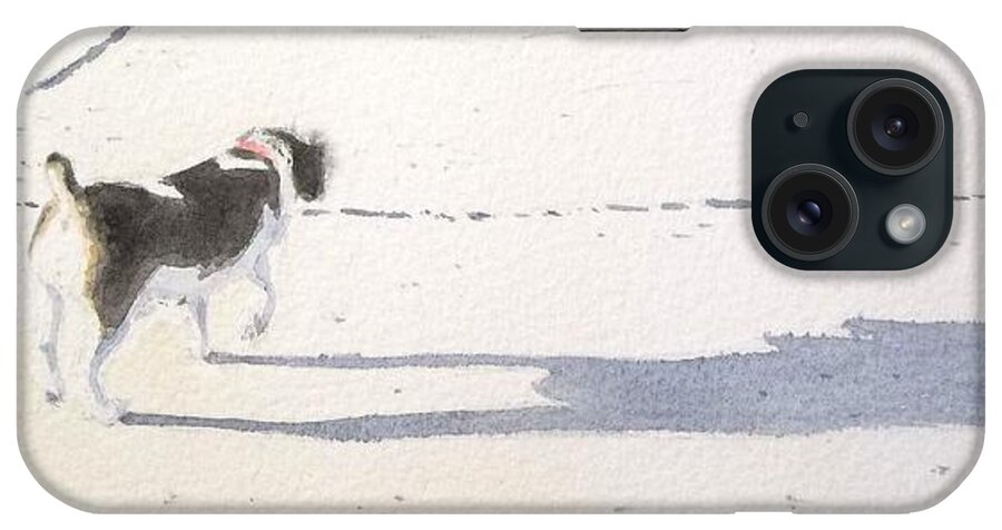 Dog iPhone Case featuring the painting My dog by Yoshiko Mishina