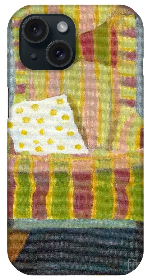 Chair iPhone Case featuring the mixed media My Favorite Chair by Ruth Dailey