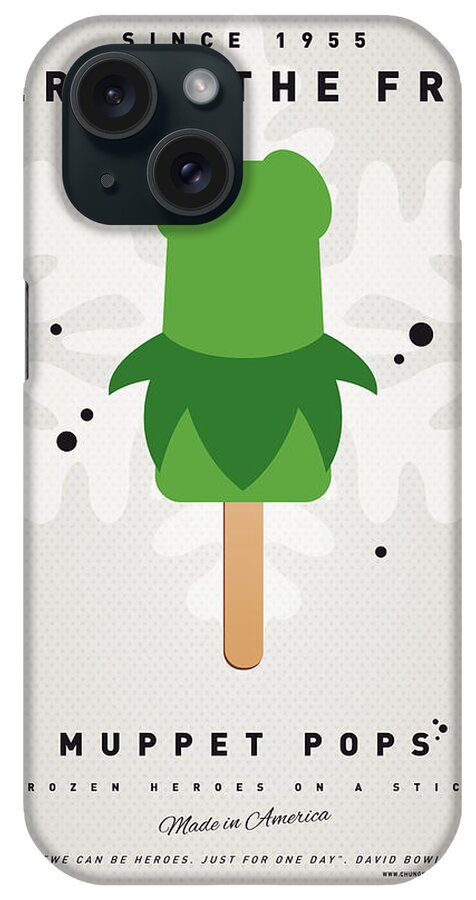 Muppets iPhone Case featuring the digital art My MUPPET ICE POP - Kermit by Chungkong Art