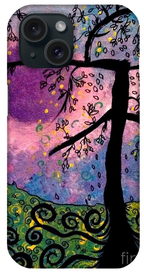 Tree Art iPhone Case featuring the painting My Roots by Donna Daugherty