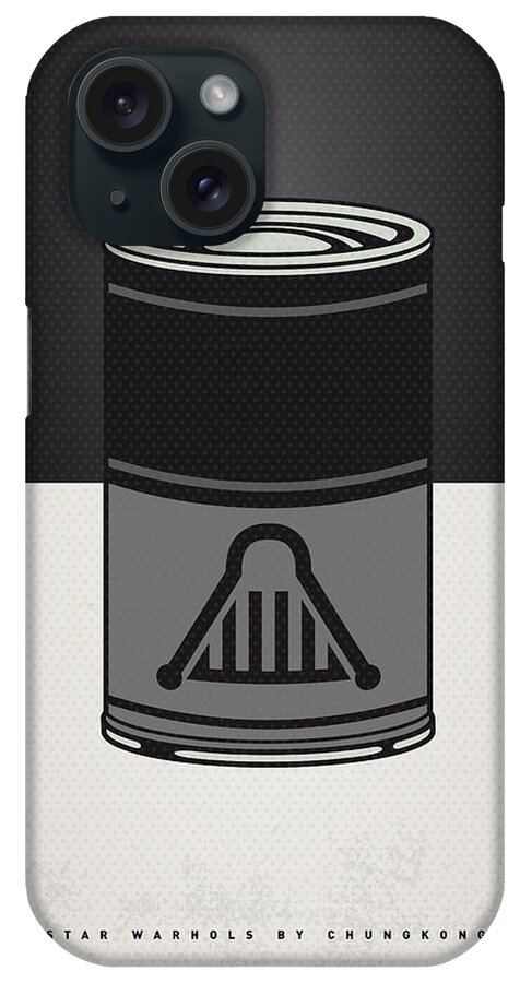 Star iPhone Case featuring the digital art My Star Warhols Darth Vader Minimal Can Poster by Chungkong Art