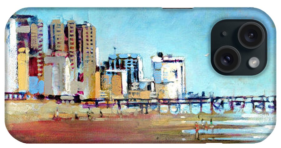 Myrtle Beach iPhone Case featuring the painting Myrtle Beach Morning by Dan Nelson