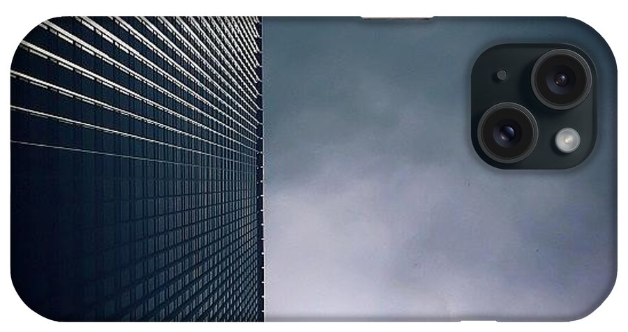  iPhone Case featuring the photograph .
an Improbable Moon On The Building / by Rimagraphy Ima-ju
