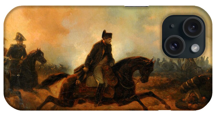 Hippolyte Bellange iPhone Case featuring the painting Napoleon Embarking at Waterloo by Hippolyte Bellange