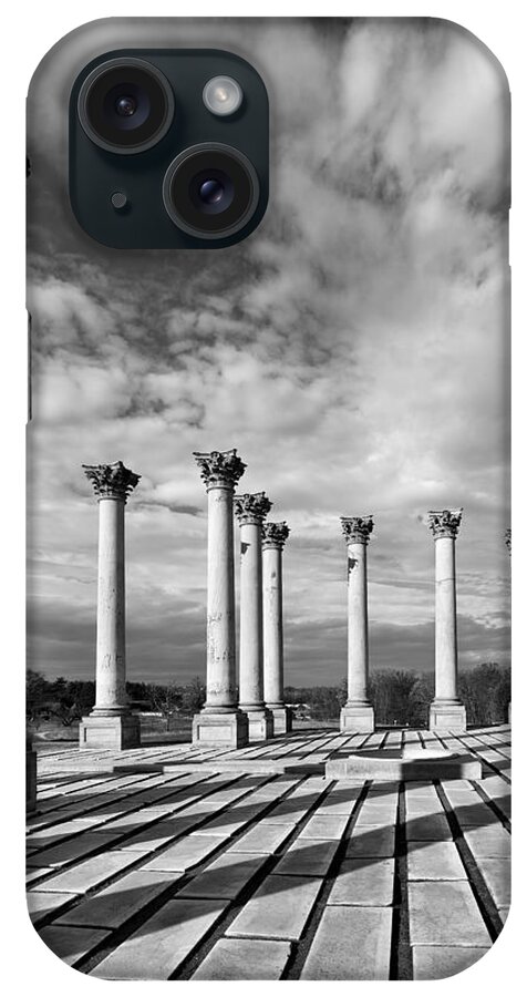 capitol Columns iPhone Case featuring the photograph National Arboretum - Capitol Columns by Brendan Reals