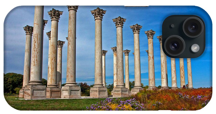 Autumn iPhone Case featuring the photograph National Capitol Columns by Suzanne Stout