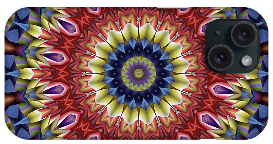 Kaleidoscope iPhone Case featuring the digital art Natural Attributes 13 square by Wendy J St Christopher