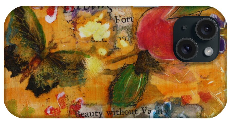 Butterfly iPhone Case featuring the mixed media Nature 14 by Dawn Boswell Burke
