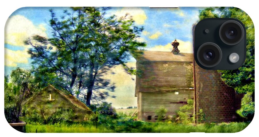 Farm iPhone Case featuring the digital art Nature's Farm Reclamation Project by Ric Darrell