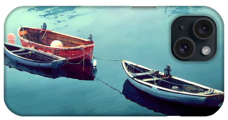 Wooden Boat iPhone Case featuring the painting Nautical Family by Donna Lee Nyzio