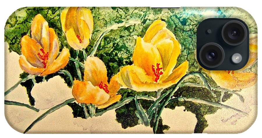 Watercolor iPhone Case featuring the painting New beginnings by Carolyn Rosenberger
