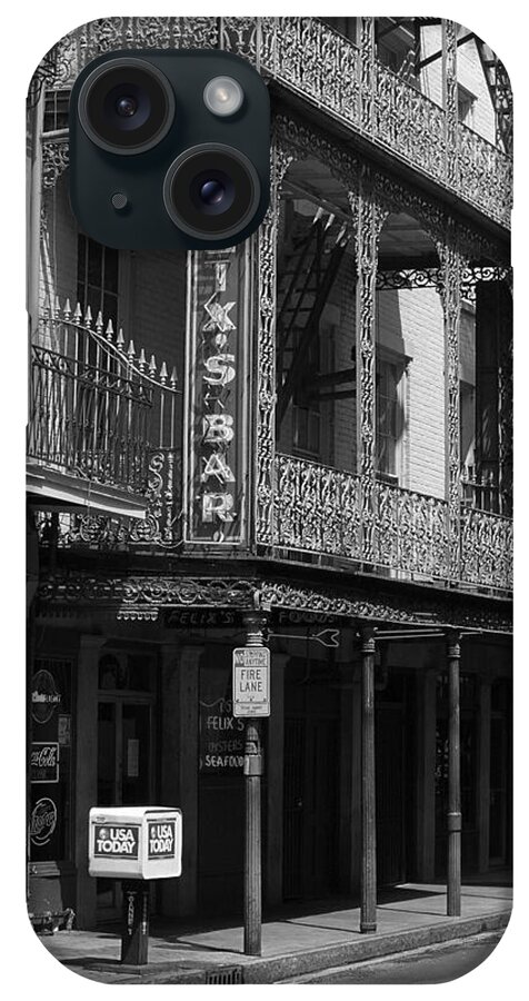 America iPhone Case featuring the photograph New Orleans - Bourbon Street 22 by Frank Romeo