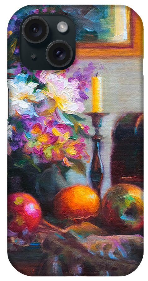 Colorful iPhone Case featuring the painting New Reflections by Talya Johnson
