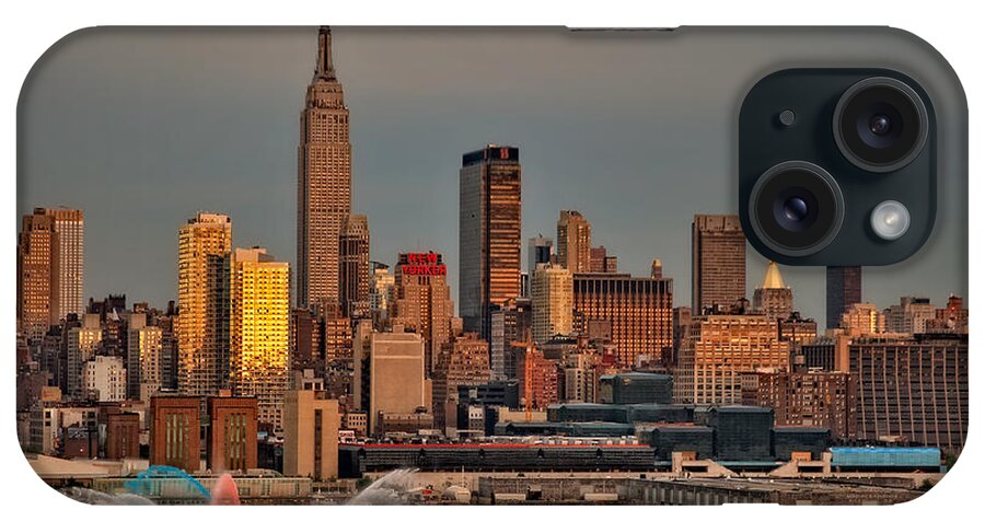 Nyc iPhone Case featuring the photograph New York City Sundown on the 4th by Susan Candelario